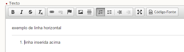 Inserir lista numerada
